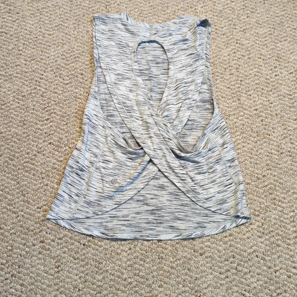 Lululemon Fast As Light Muscle Tank Womens Large Space Dye Active Workout Gym